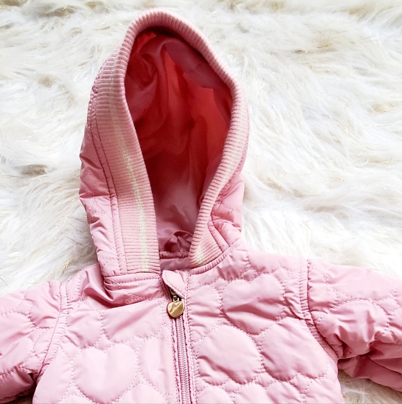 Me Jane Mini baby pink and gold puffer jacket - Picture 2 of 5